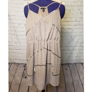 NWT Nude Aqua Beaded Dress